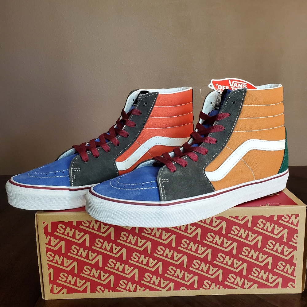 Vans Sk8-Hi Color Mix Multi Men Size 11.5, Women Size 13